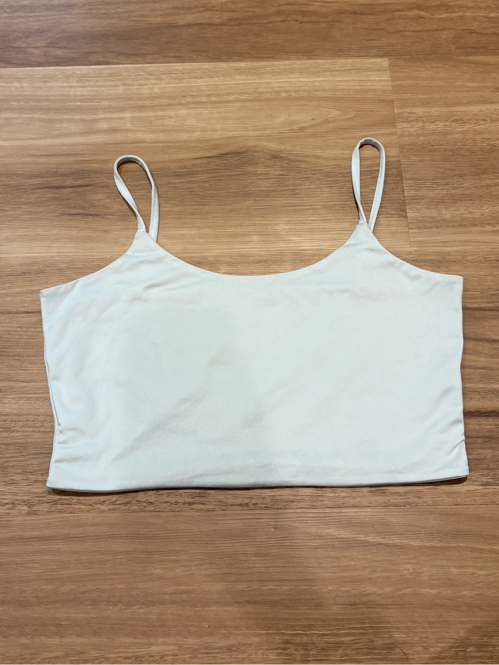 Women’s White Spaghetti Strap Crop Top